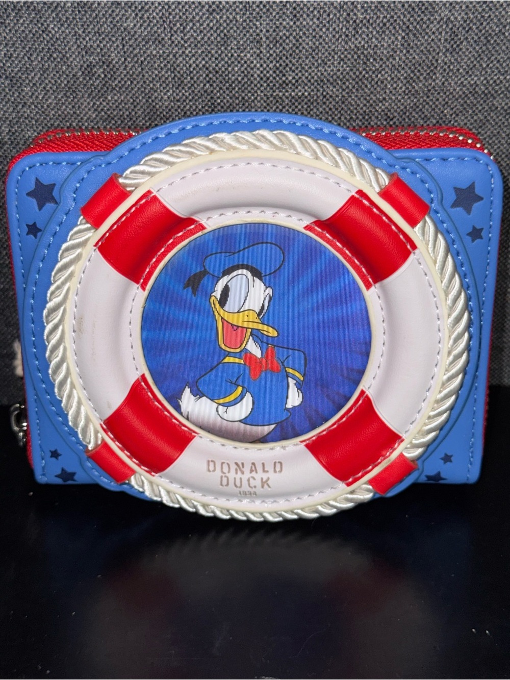 Loungefly Disney Donald Duck 90th Anniversary Lenticular Zip Around Wallet